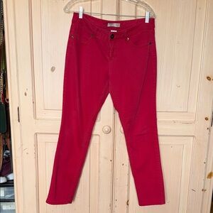 No Boundaries Bright Red Cropped Jeans